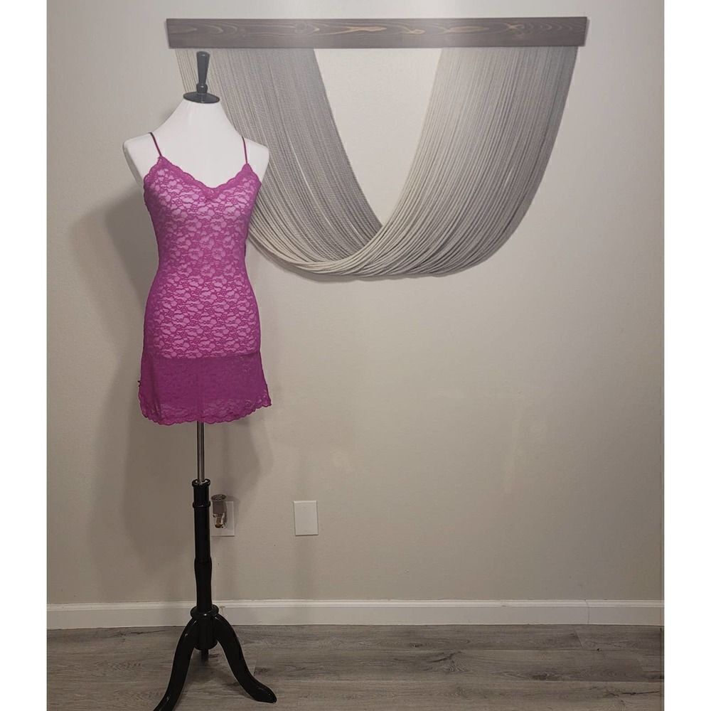 Victoria's Secret Fuschia Lace Babydoll Sz M